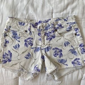 Paige Floral Jean Shorts